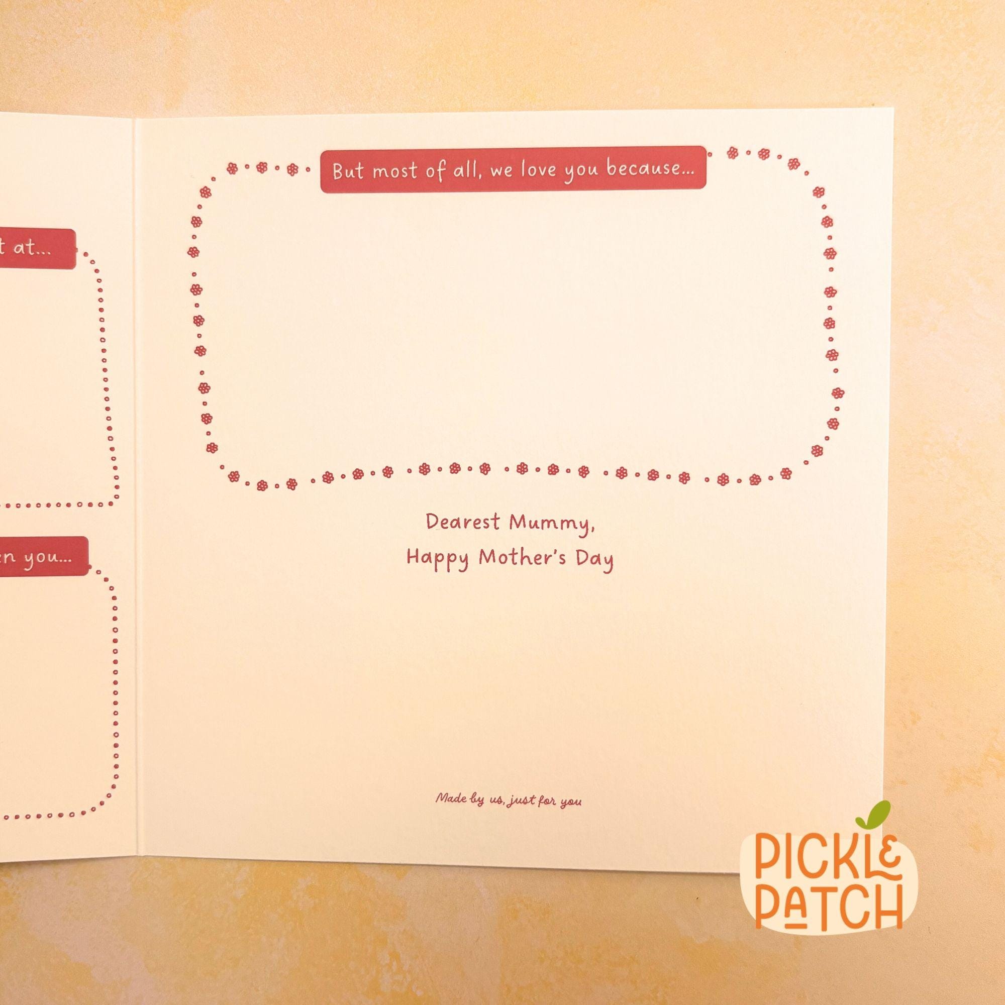 Personalised Mother’s Day Card from All the Kids - Fingerprint Art