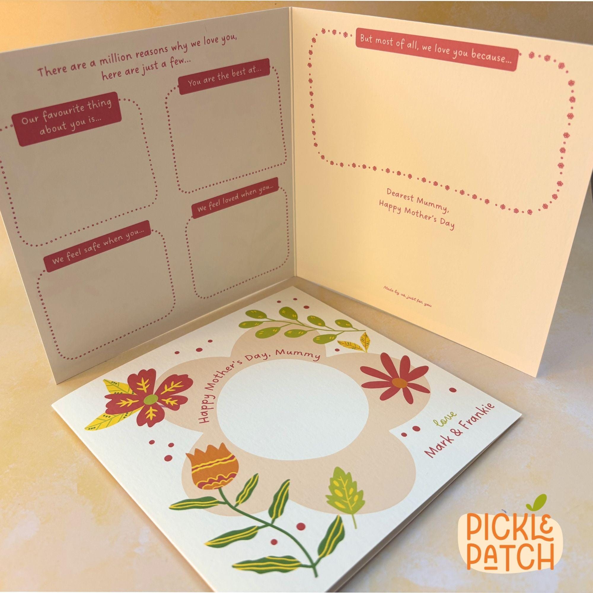 Personalised Mother’s Day Card – Draw a picture for mum