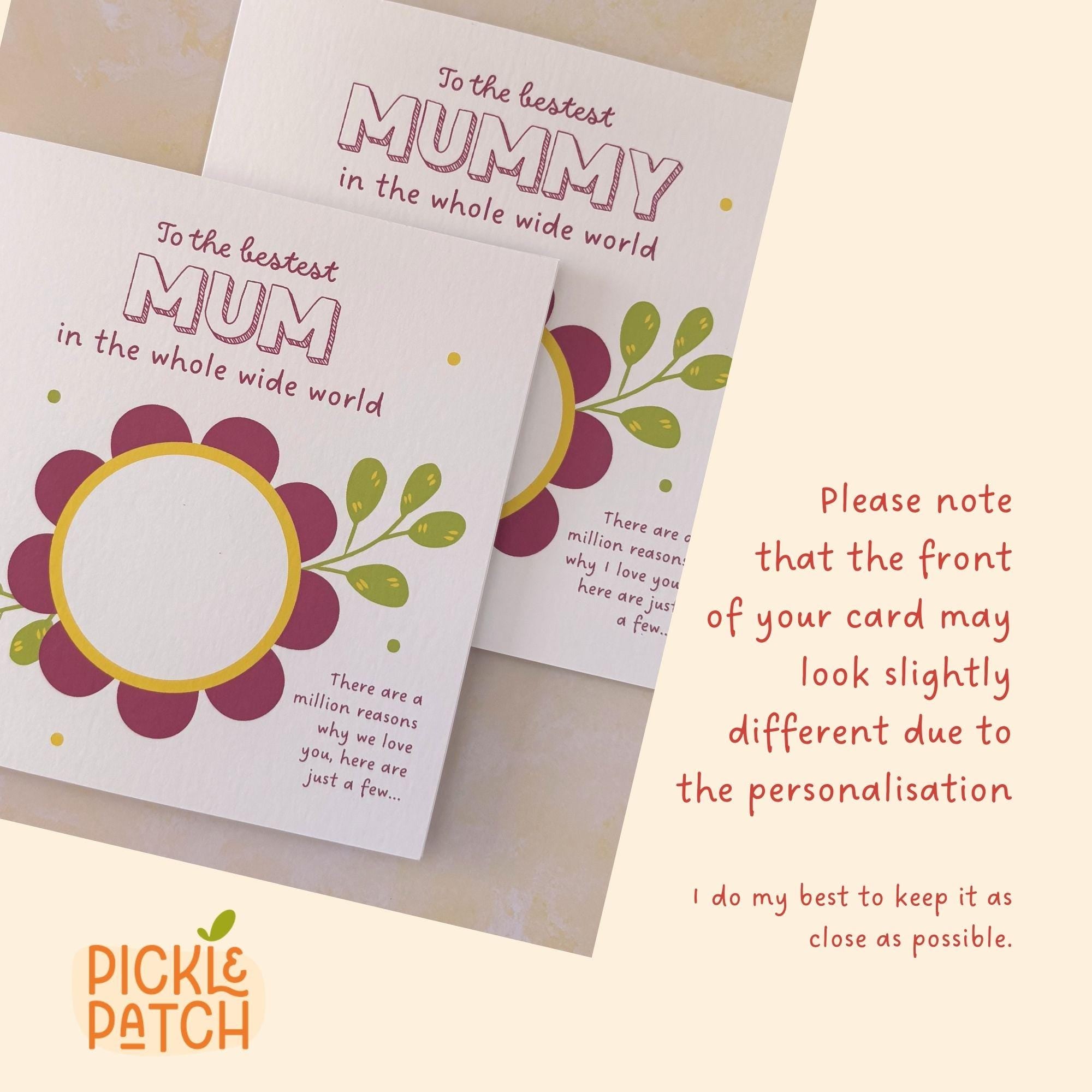 Sentimental Mother's Day Card – Personalised Keepsake Gift