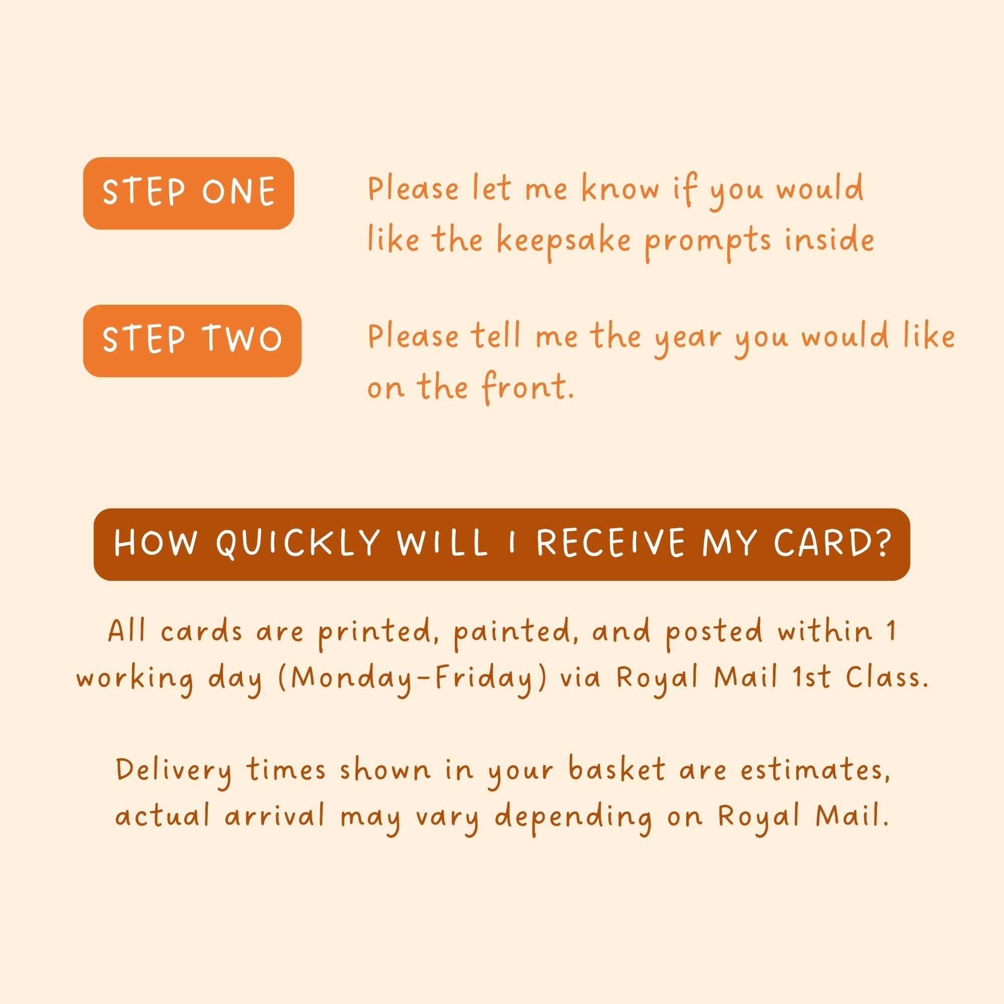 Personalised Milestone Year Card