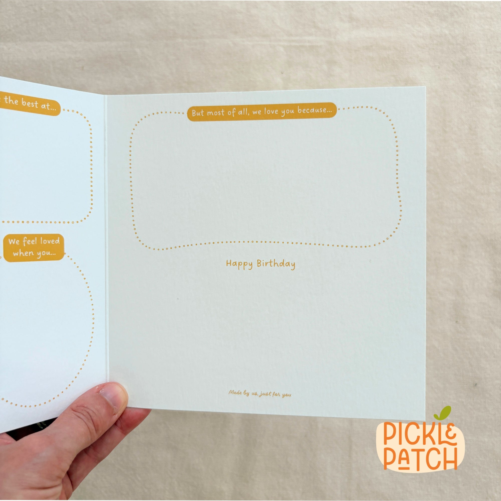 Personalised Floral Birthday Card with Space to Draw a Picture