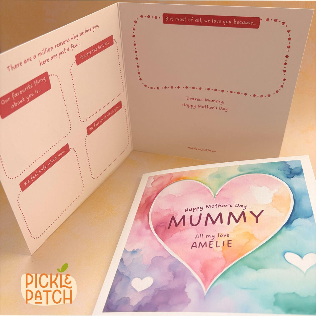 Personalised Mother’s Day Card – Keepsake Card From Kids