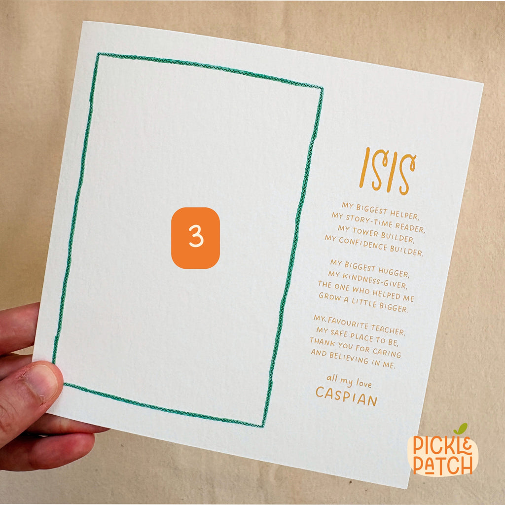Personalised Thank You Teacher Card