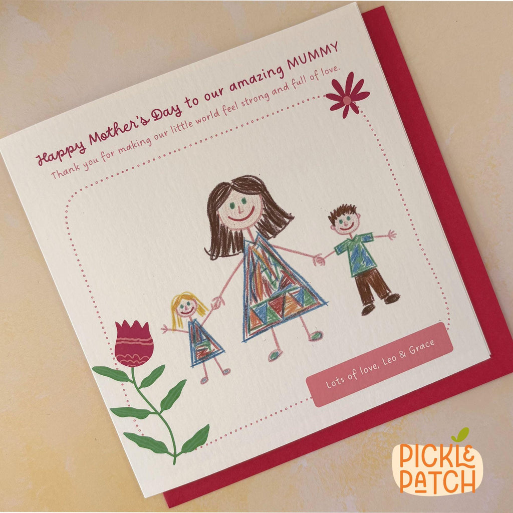 Personalised Mother’s Day Card from Kids – Draw A Picture For Mum