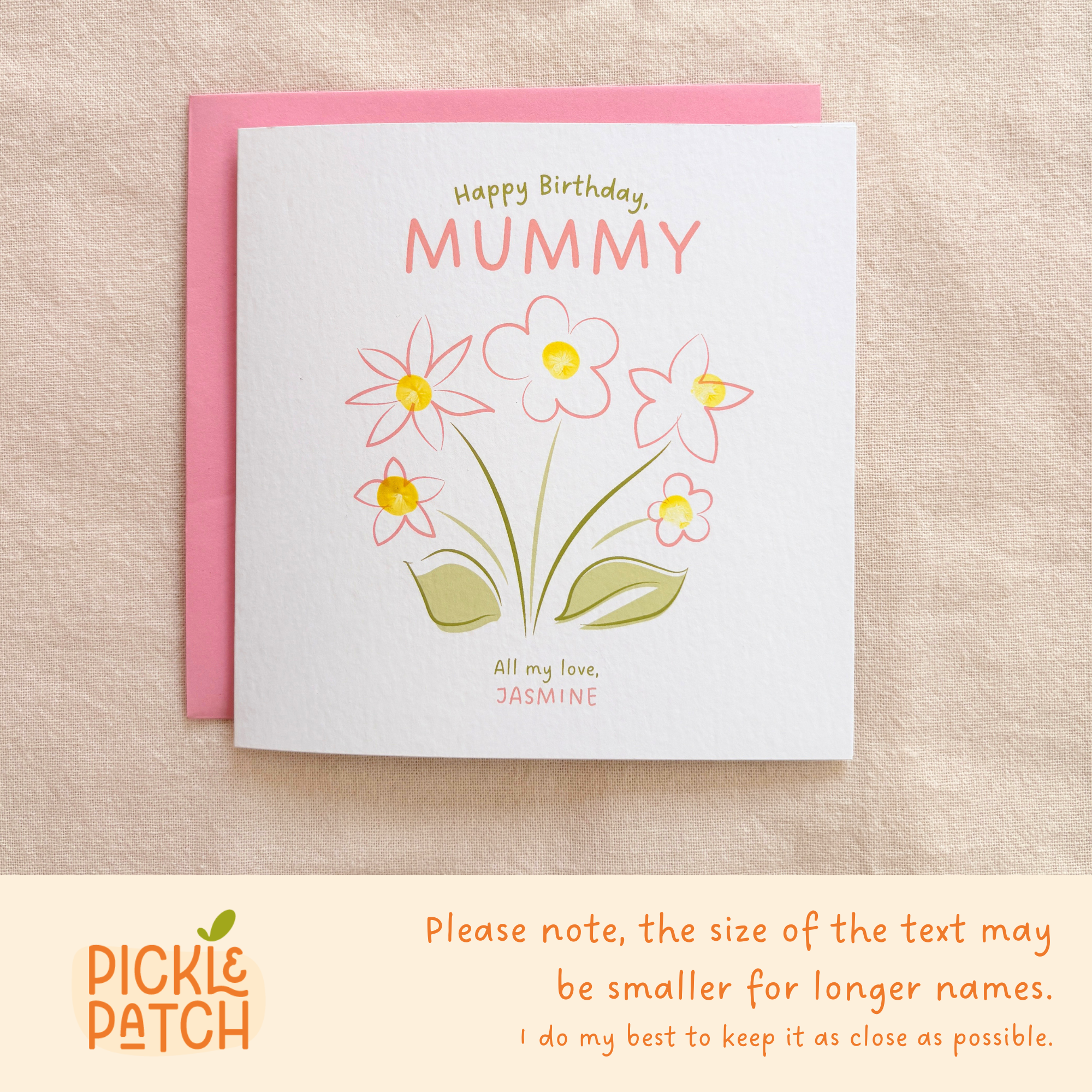 Personalised Floral Birthday Card