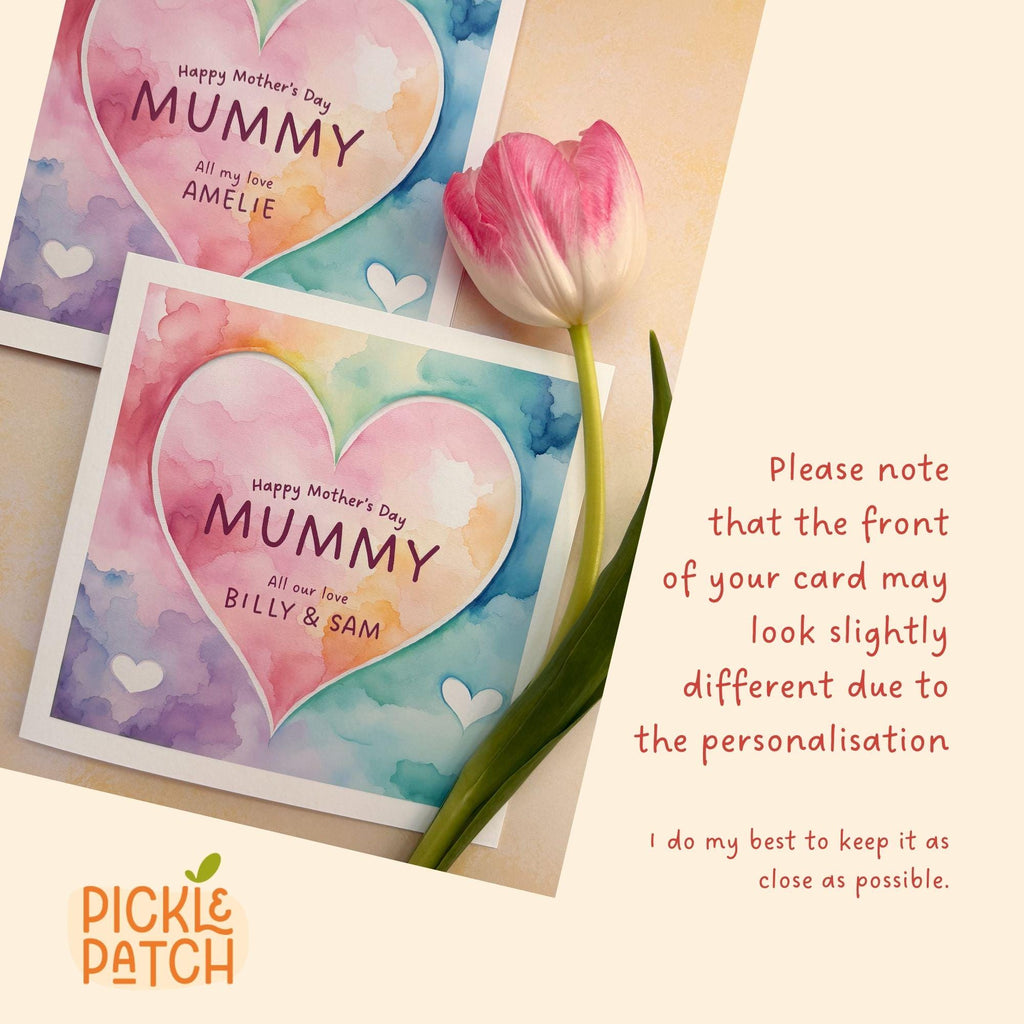 Personalised Mother’s Day Card – Keepsake Card From Kids