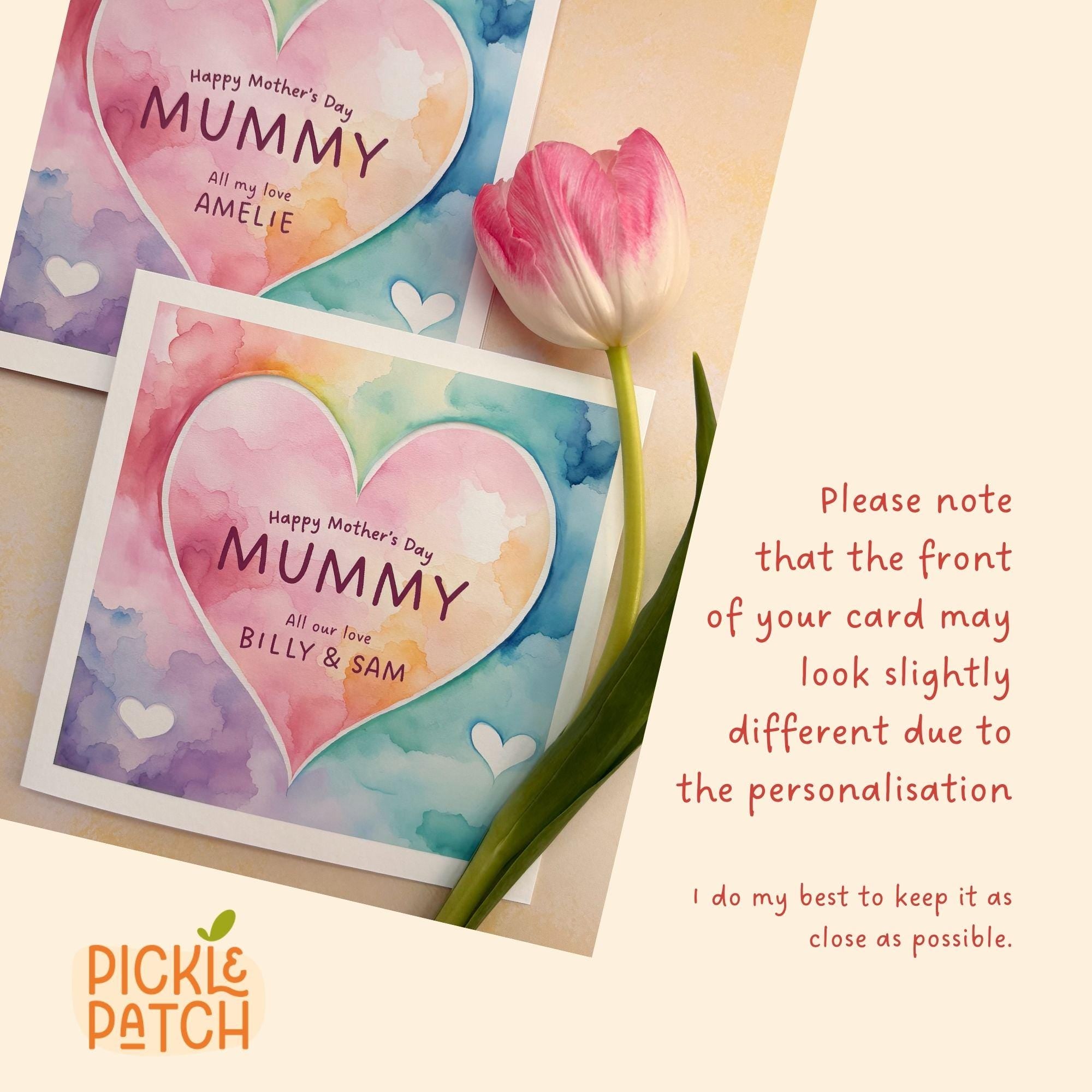 Personalised Mother’s Day Card – Keepsake Card From Kids