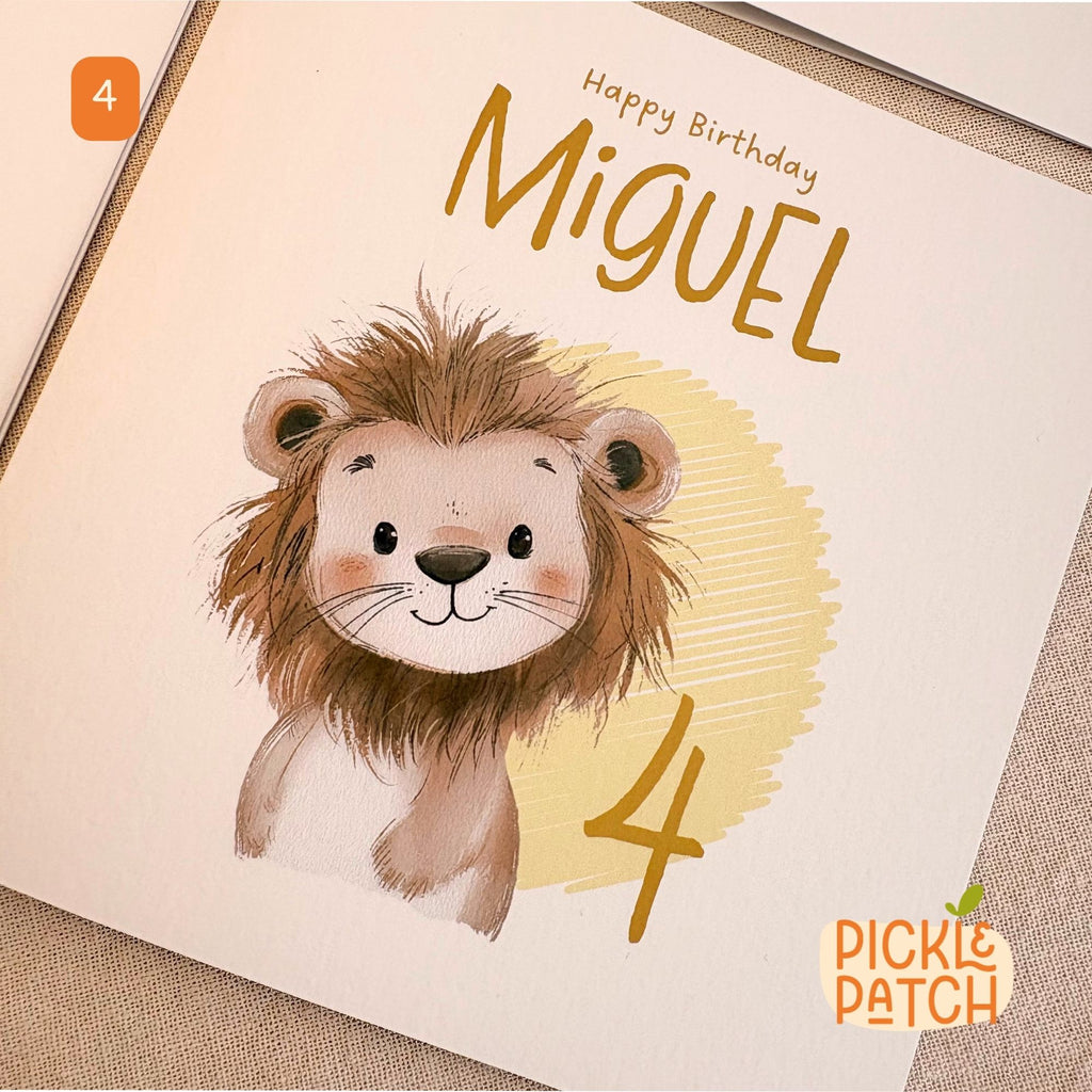 Personalised Children's Birthday Card | Age Birthday Keepsake for an Animal Lover
