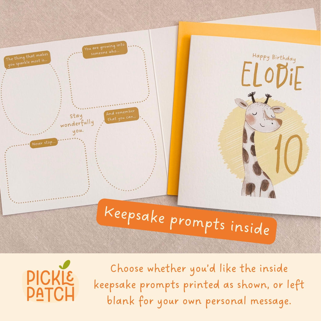 Personalised Children's Birthday Card | Age Birthday Keepsake for an Animal Lover