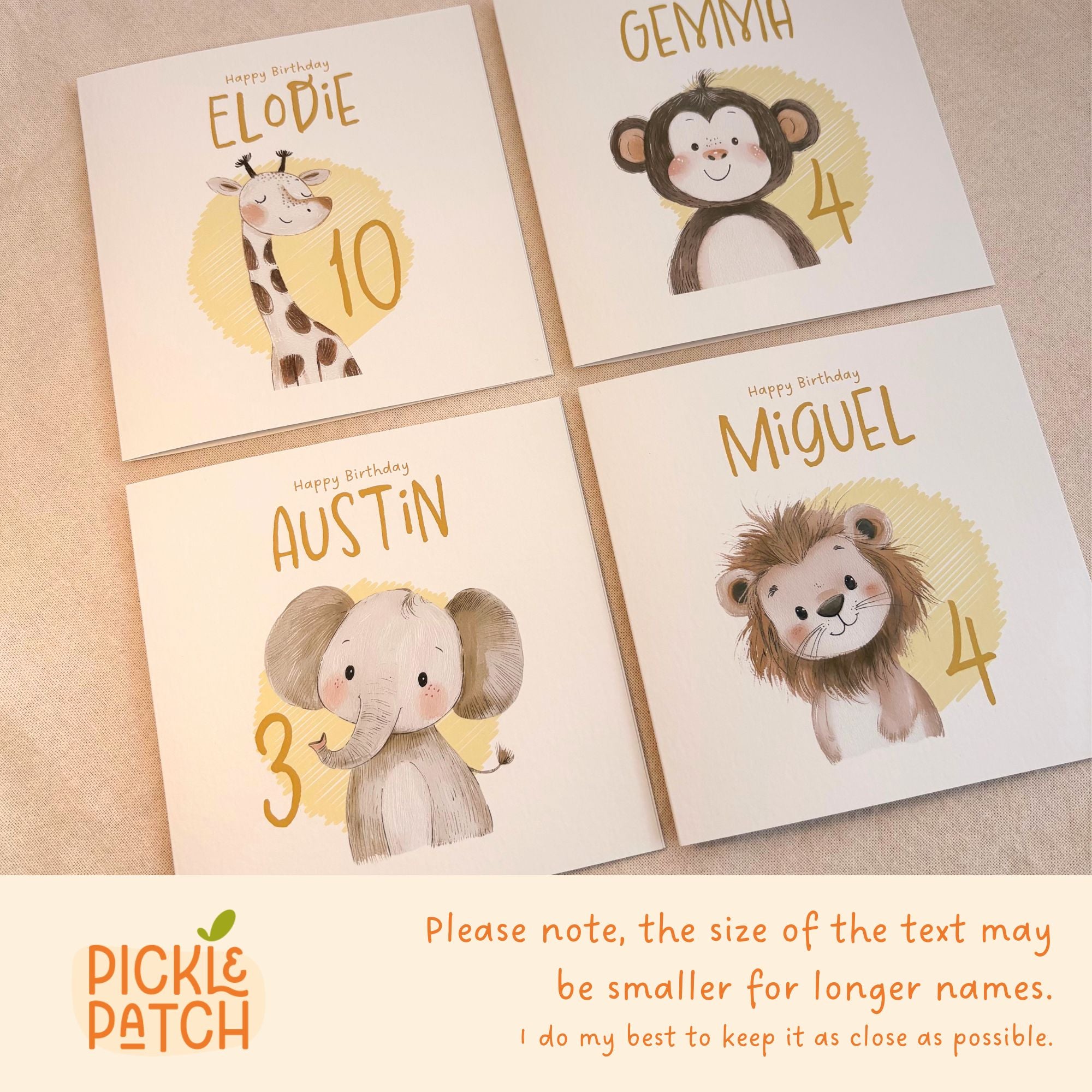 Personalised Children's Birthday Card | Age Birthday Keepsake for an Animal Lover