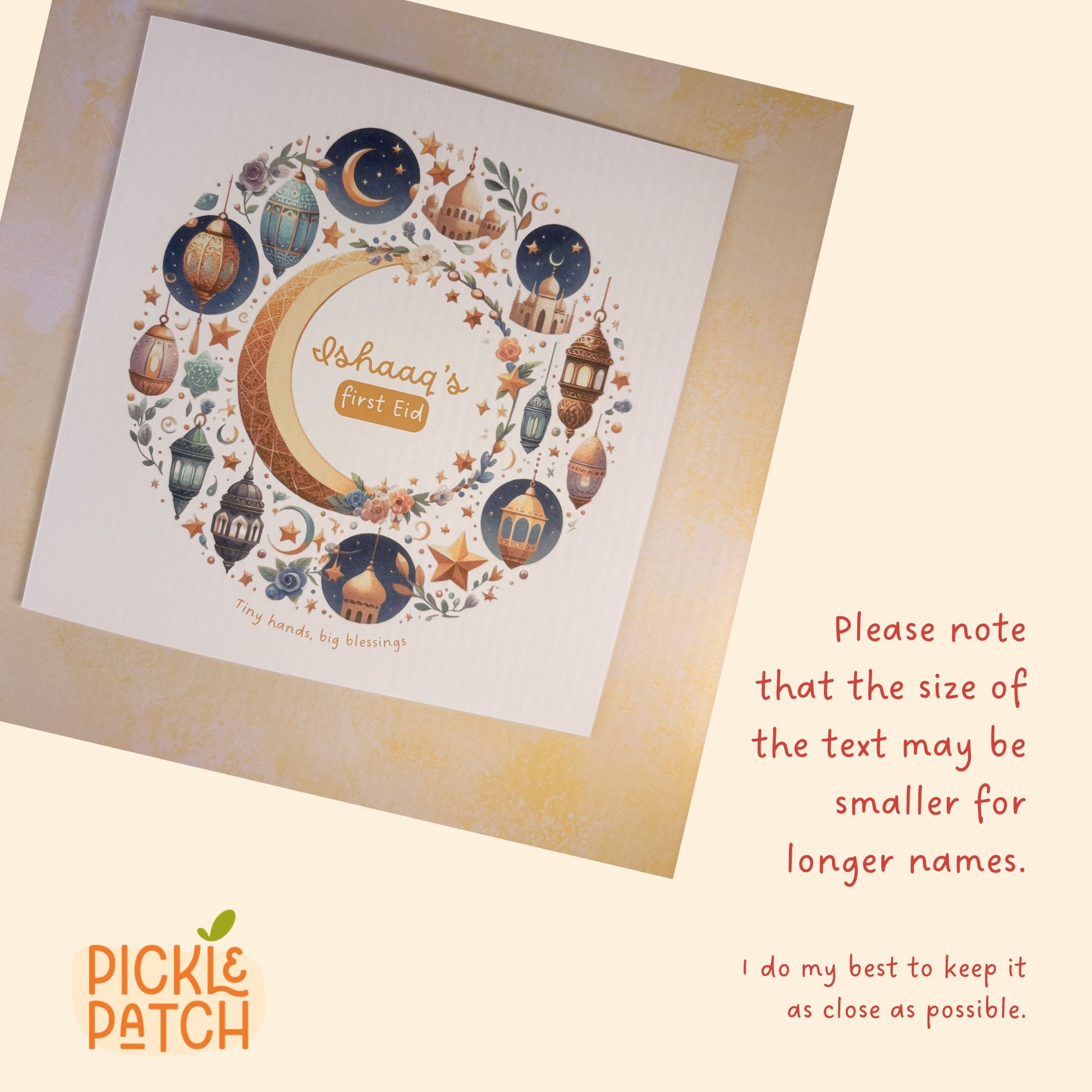 Personalised Baby’s First Eid Card – First Eid Keepsake