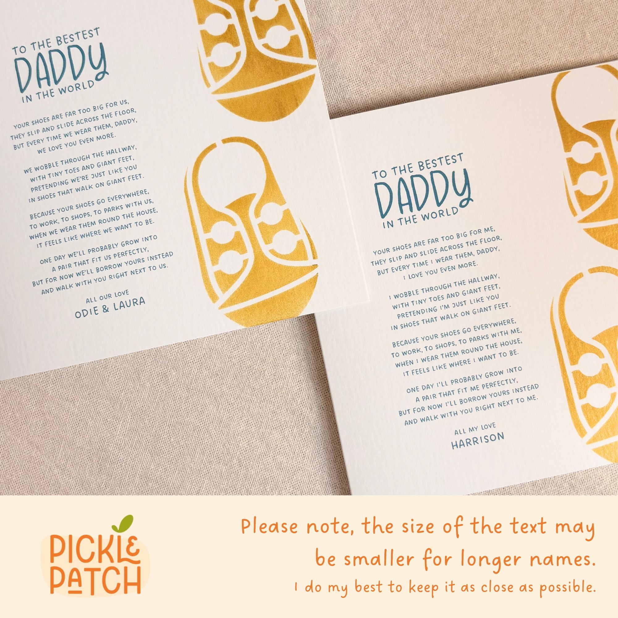 Personalised Father's Day Card