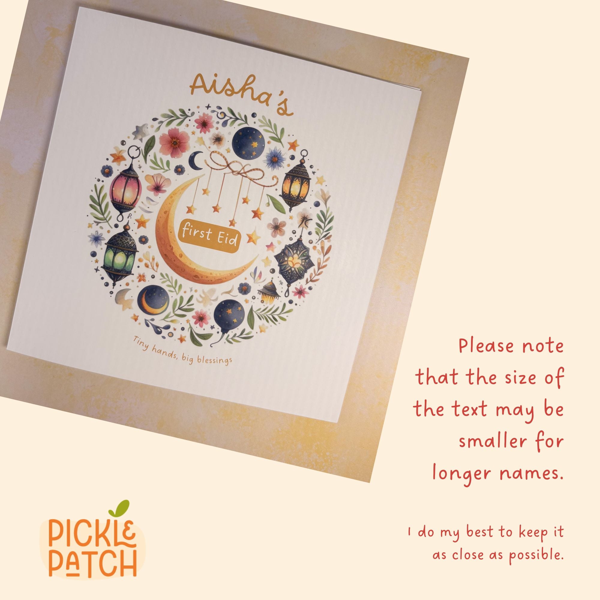 Personalised Baby’s First Eid Card – First Eid Keepsake