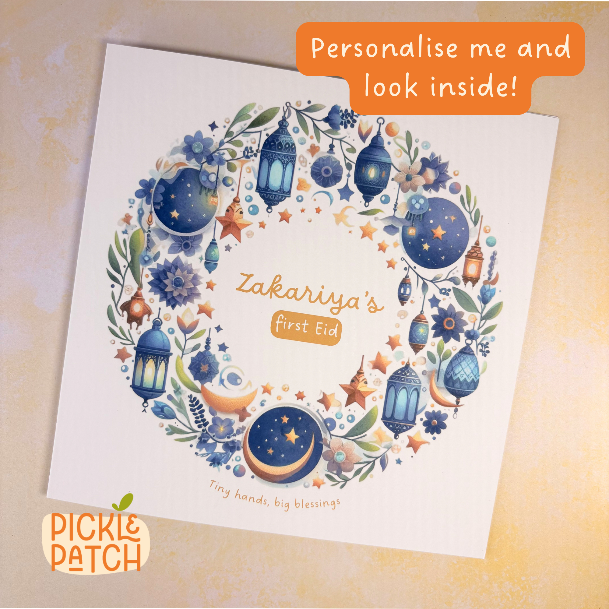 Personalised Baby’s First Eid Card – First Eid Keepsake
