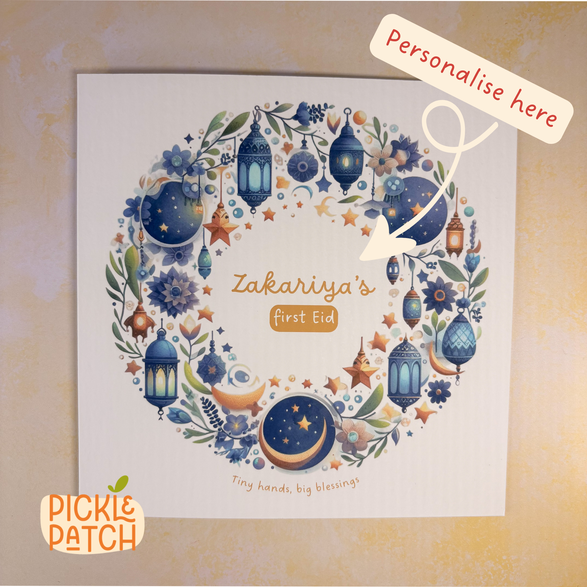 Personalised Baby’s First Eid Card – First Eid Keepsake