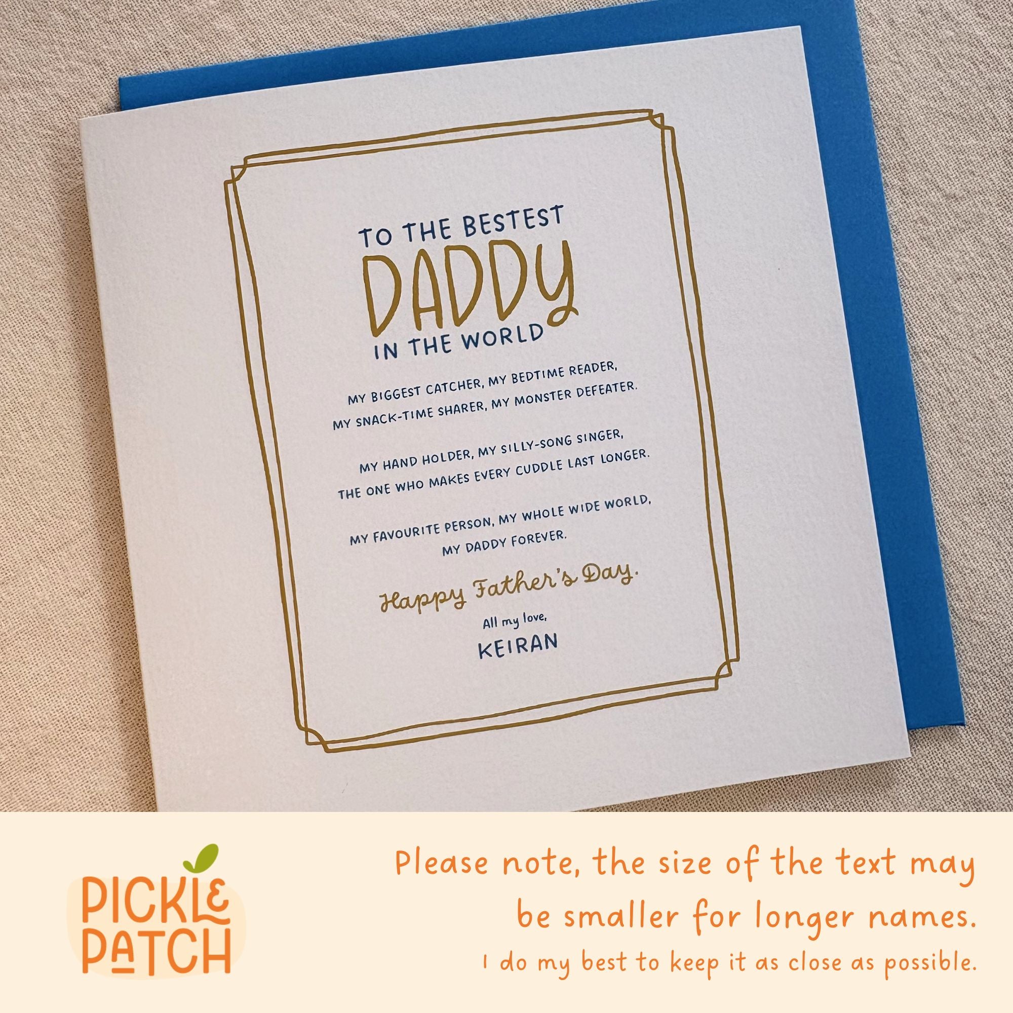 Personalised Father's Day Card