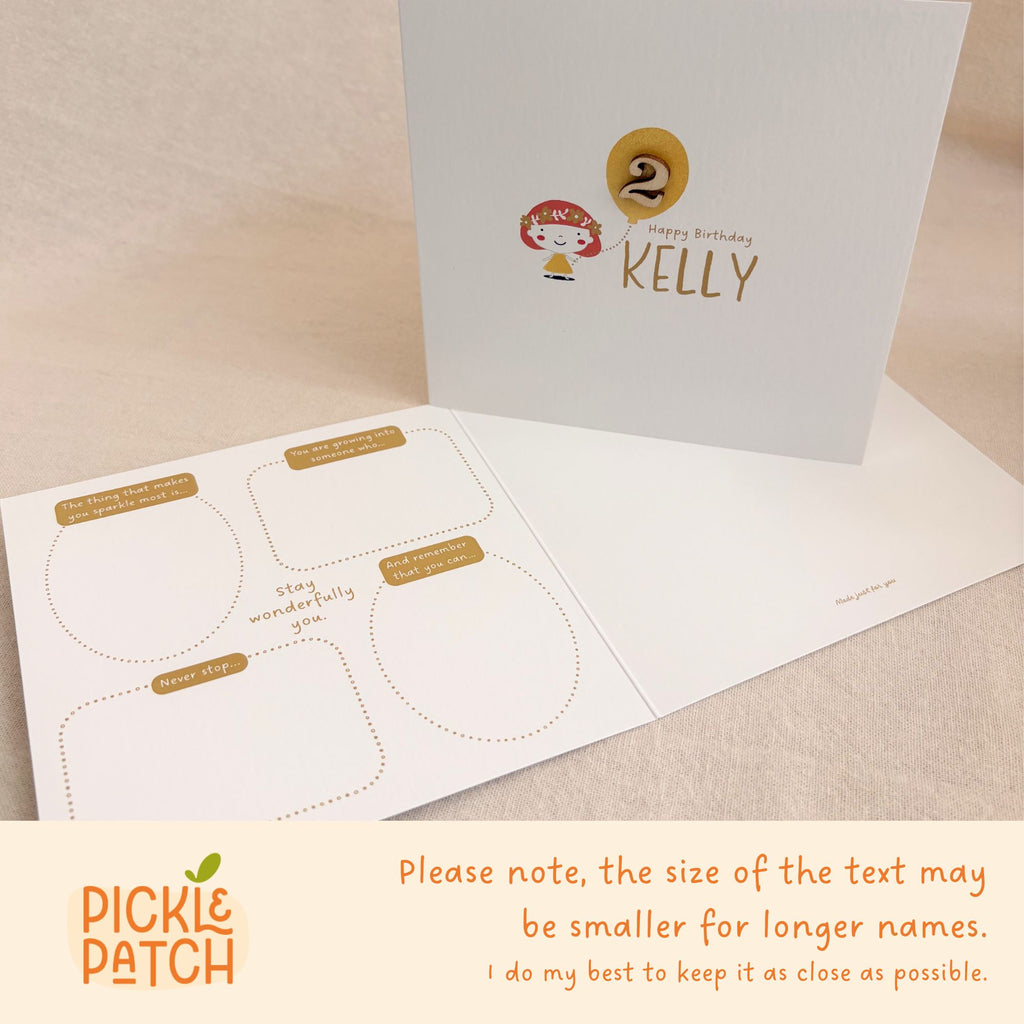 Personalised Girls Birthday Card | Milestone Birthday Keepsake