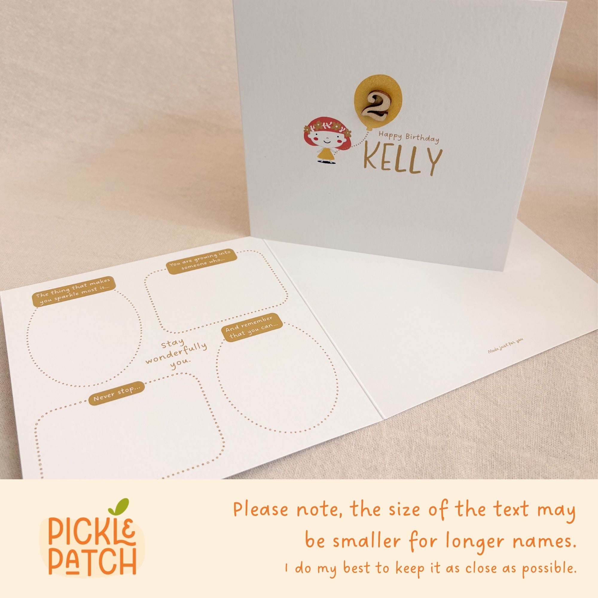 Personalised Girls Birthday Card | Milestone Birthday Keepsake