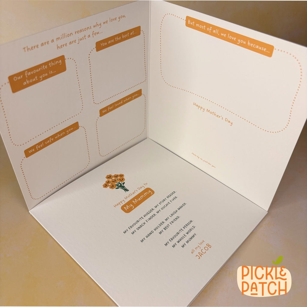 Personalised Mother's Day Card – Heartfelt Mummy Keepsake