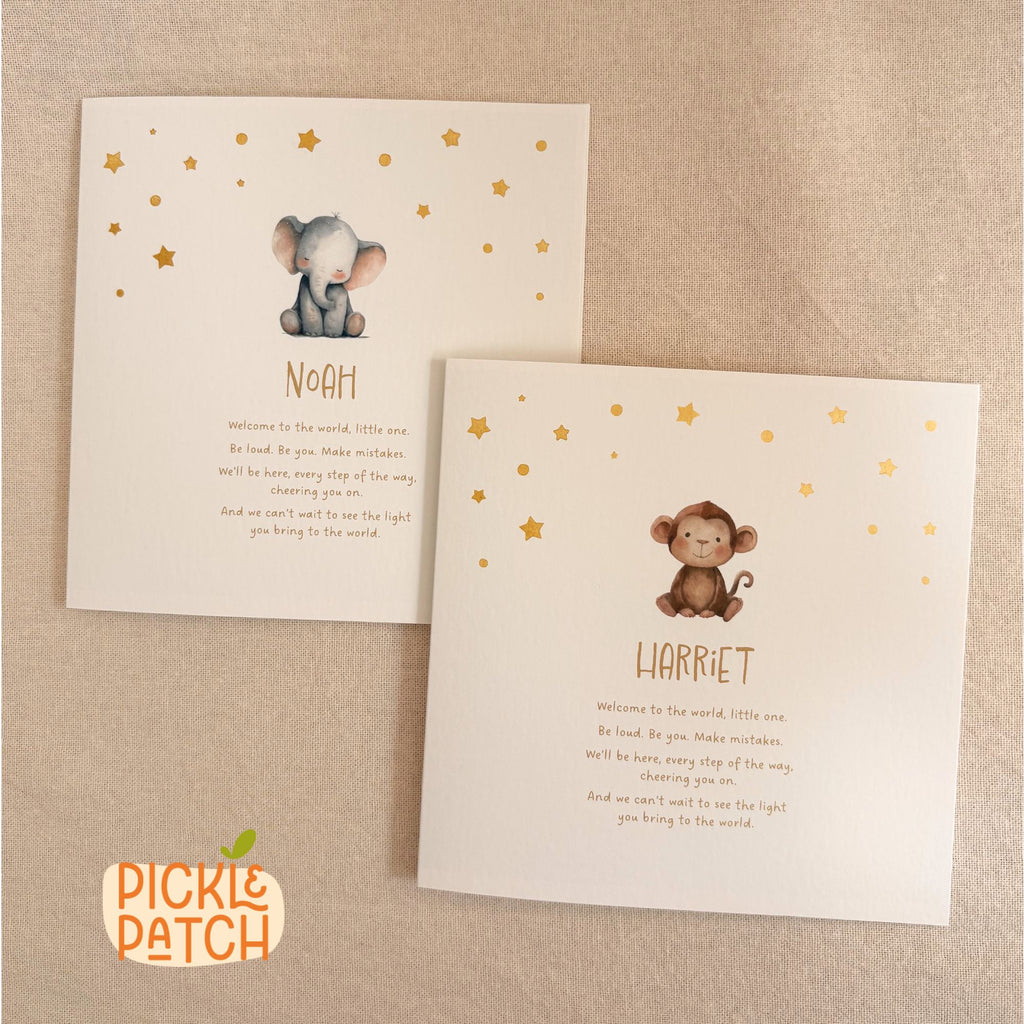 Personalised New Baby Keepsake Card