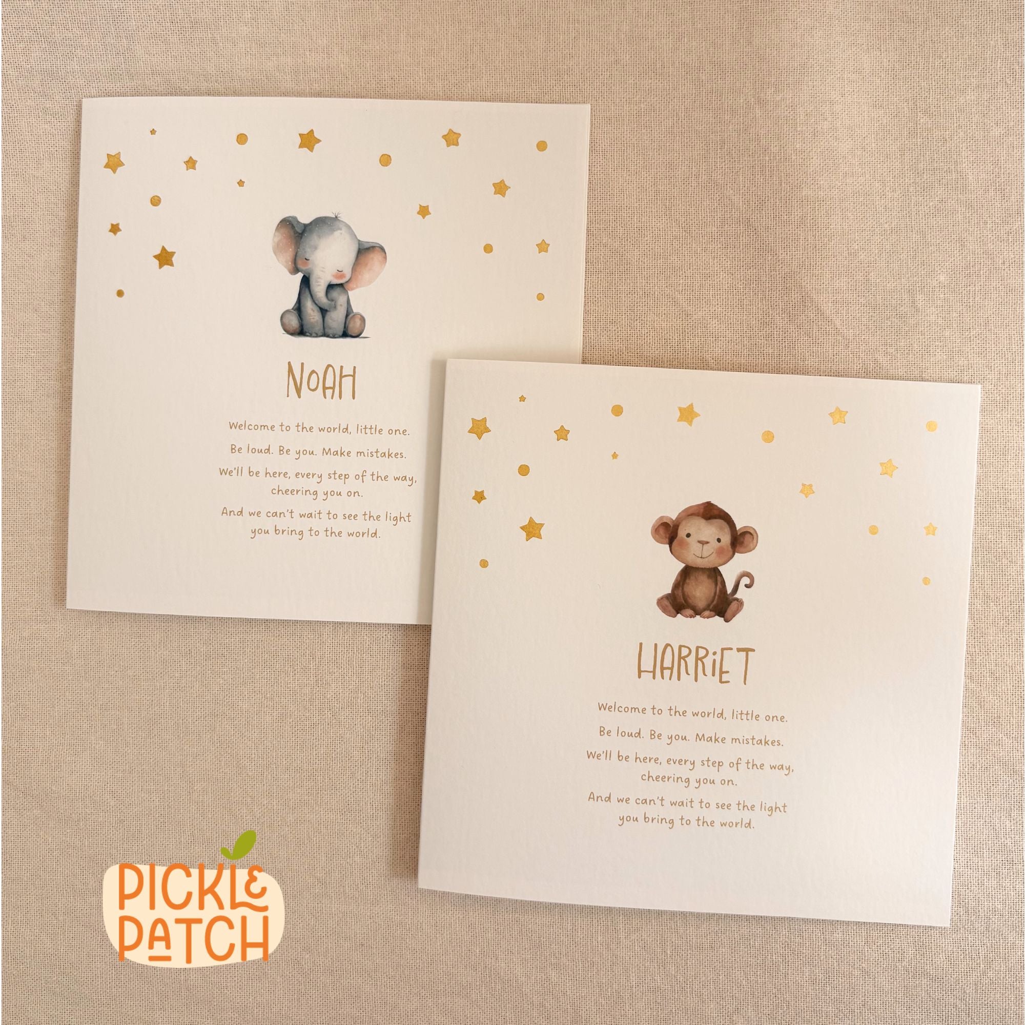 Personalised New Baby Keepsake Card