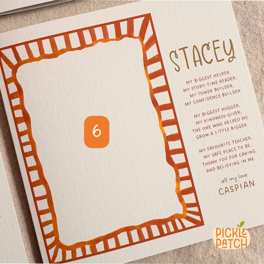 Personalised Thank You Teacher Card | Nursery and Keyworker Gift | Preschool Childminder Keepsake
