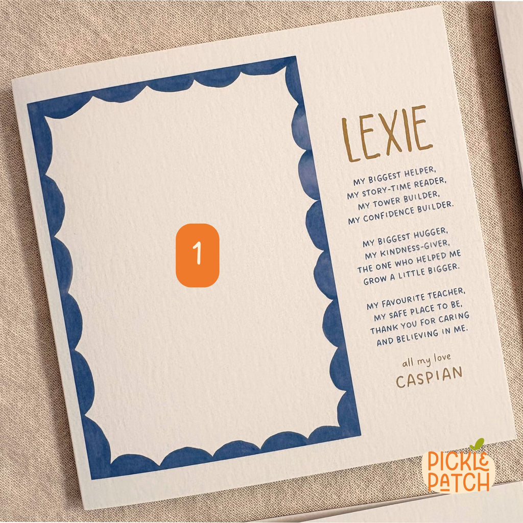 Personalised Thank You Teacher Card | Nursery and Keyworker Gift | Preschool Childminder Keepsake