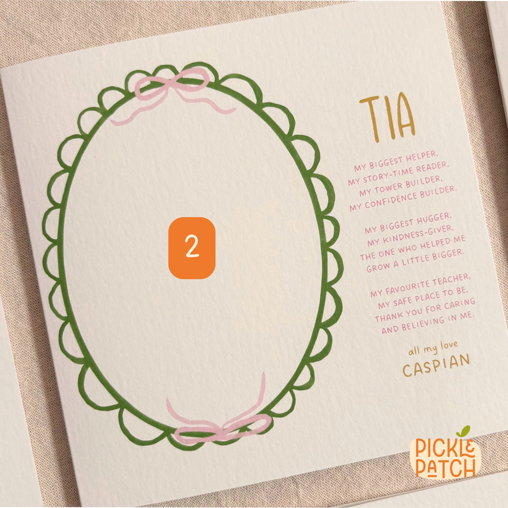 Personalised Thank You Teacher Card | Nursery and Keyworker Gift | Preschool Childminder Keepsake