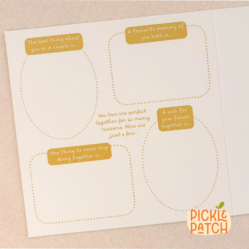 Personalised Wedding Keepsake Card