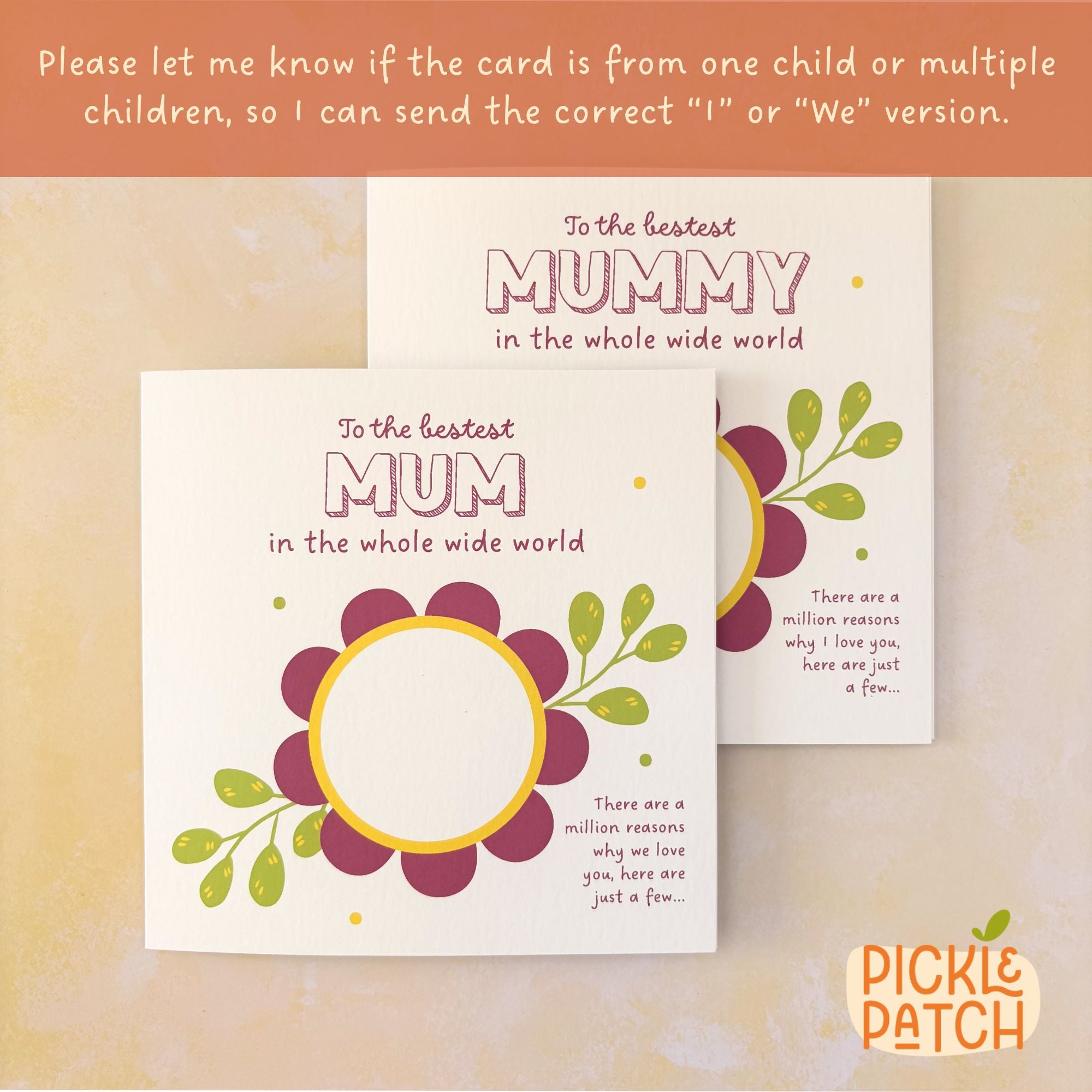 Sentimental Mother's Day Card – Personalised Keepsake Gift