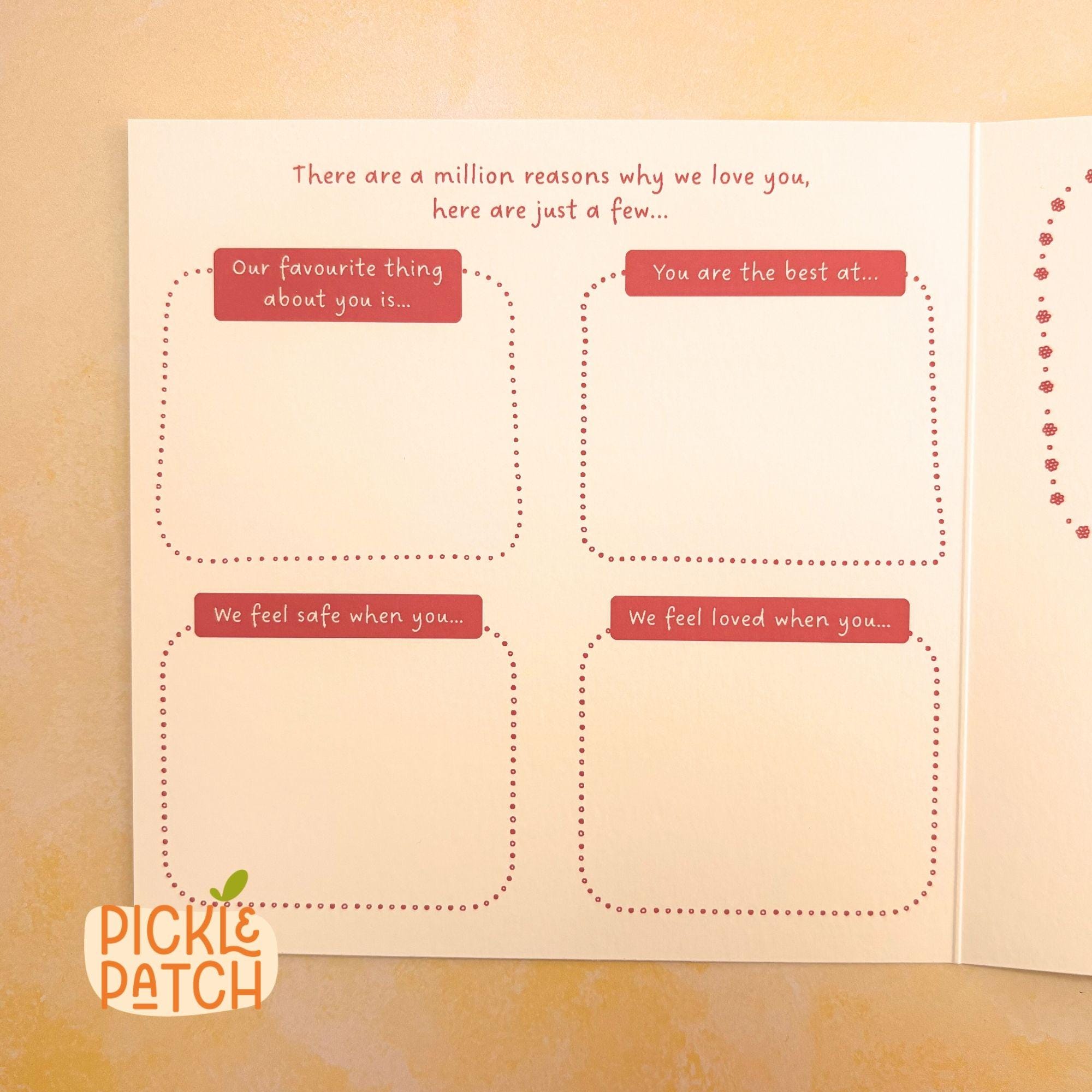 Personalised Mother’s Day Card from All the Kids - Fingerprint Art
