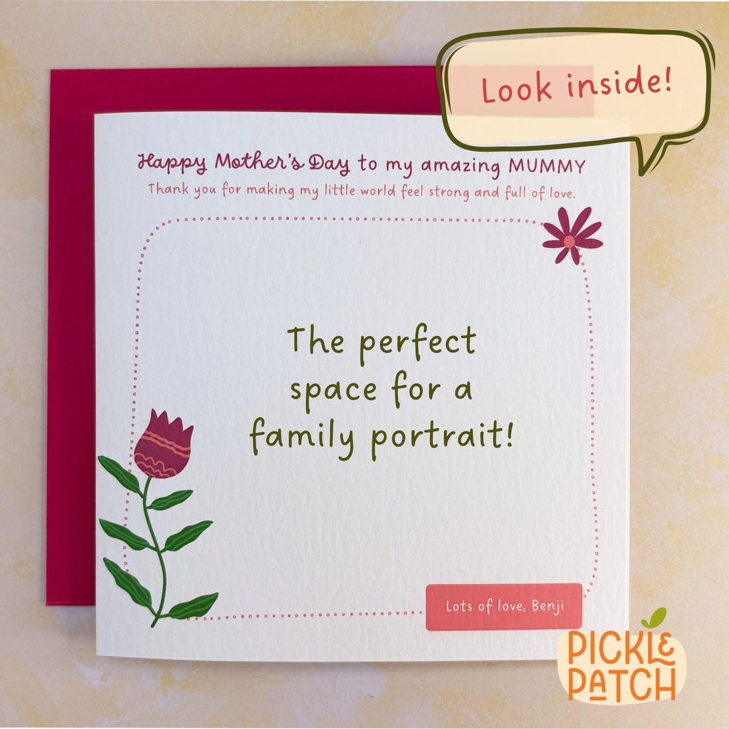 Personalised Mother’s Day Card from Kids – Draw A Picture For Mum