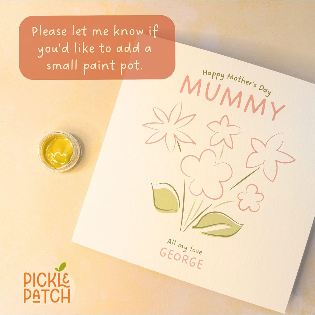 Personalised Mother’s Day Card from All the Kids - Fingerprint Art