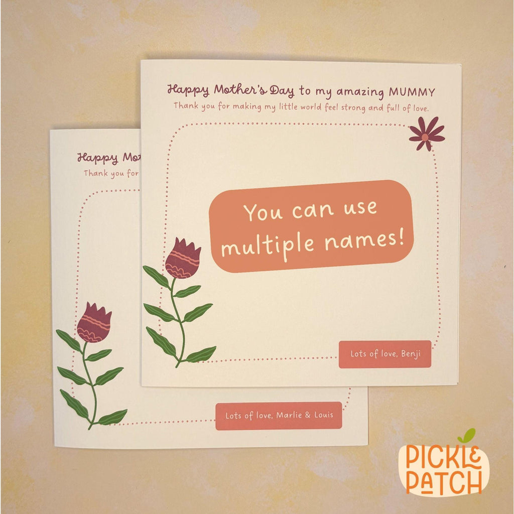 Personalised Mother’s Day Card from Kids – Draw A Picture For Mum