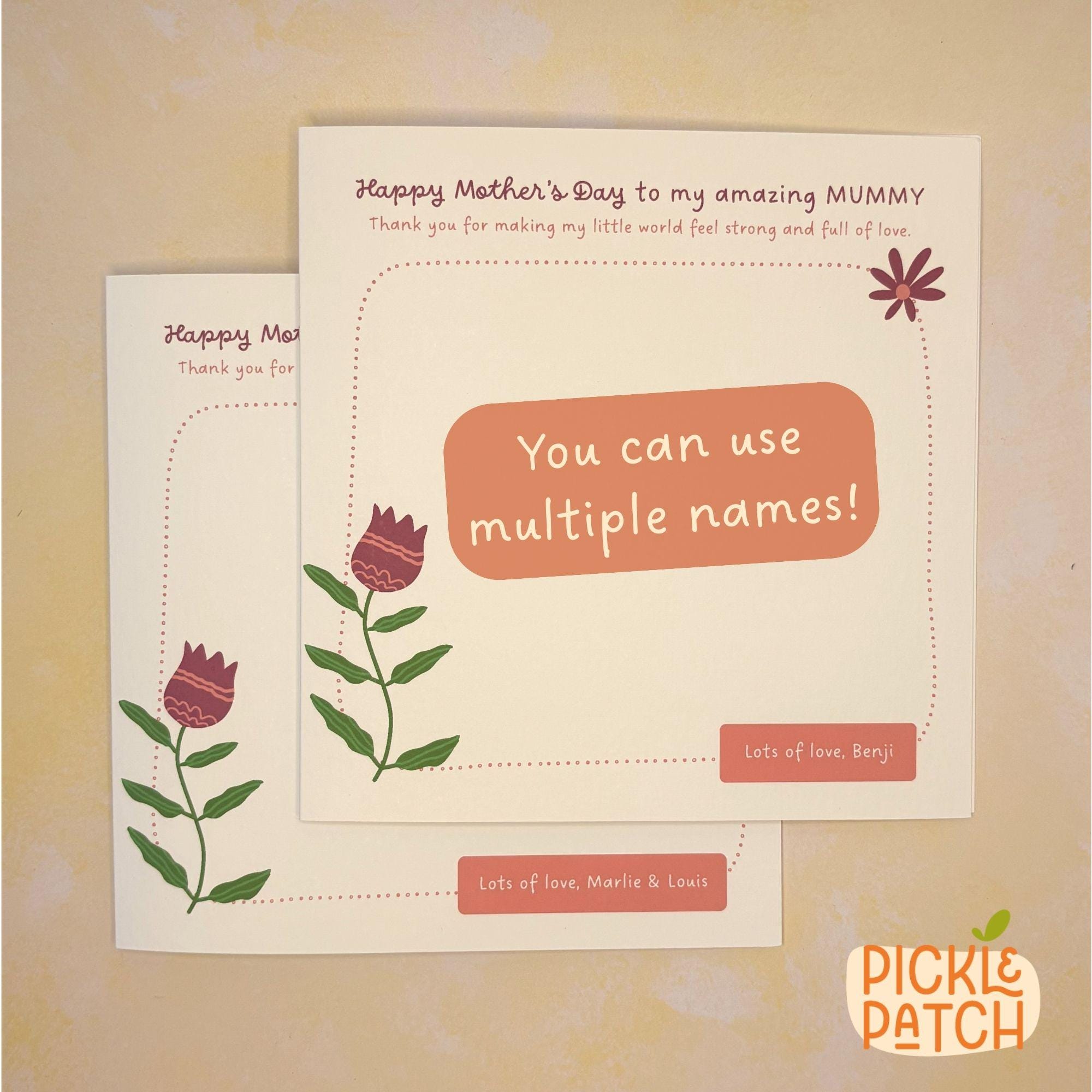 Personalised Mother’s Day Card from Kids – Draw A Picture For Mum