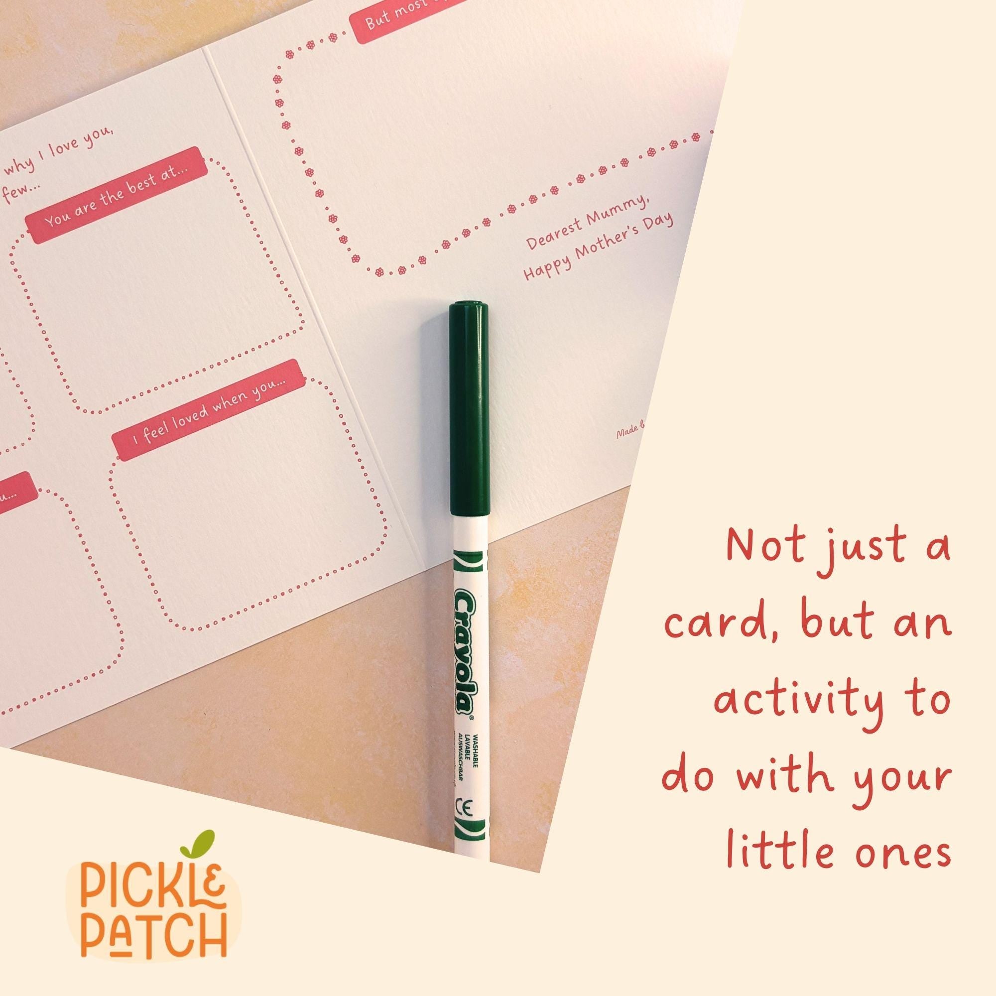 Personalised Mother’s Day Card from All the Kids - Fingerprint Art