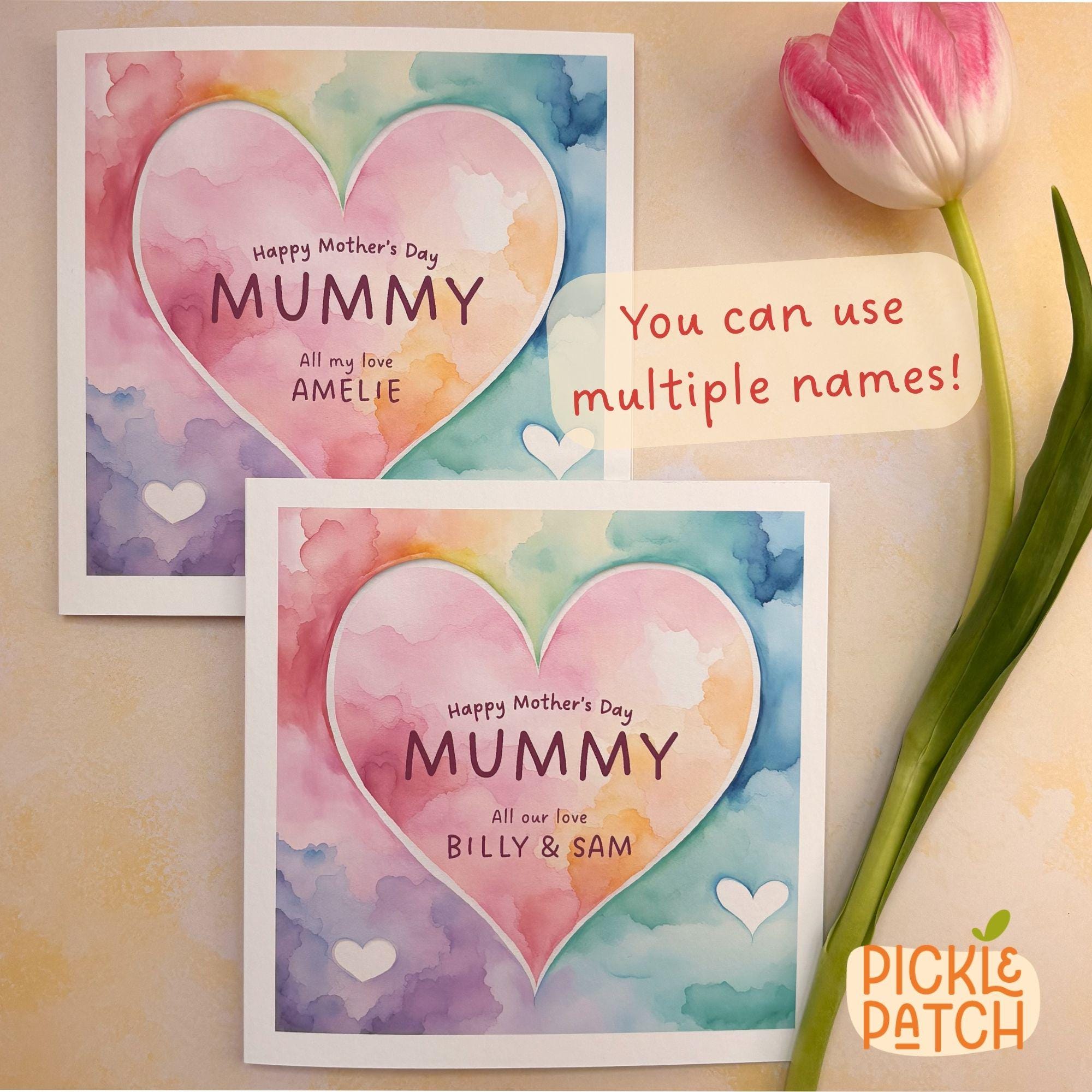 Personalised Mother’s Day Card – Keepsake Card From Kids