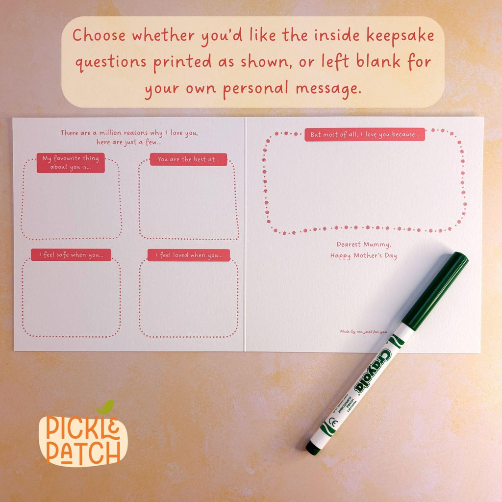 Personalised Mother’s Day Card from All the Kids - Fingerprint Art
