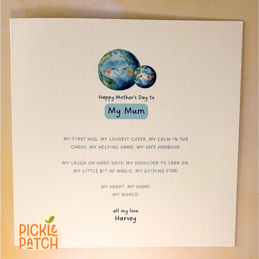 Fill In Blank Card Personalized Mothers Day Design Sentimental Keepsake Gift Premium Quality Cardstock Custom Message Option Square Format Card Heartfelt Message Design Special Occasion Present First Time Mom Gift Meaningful Gift Idea