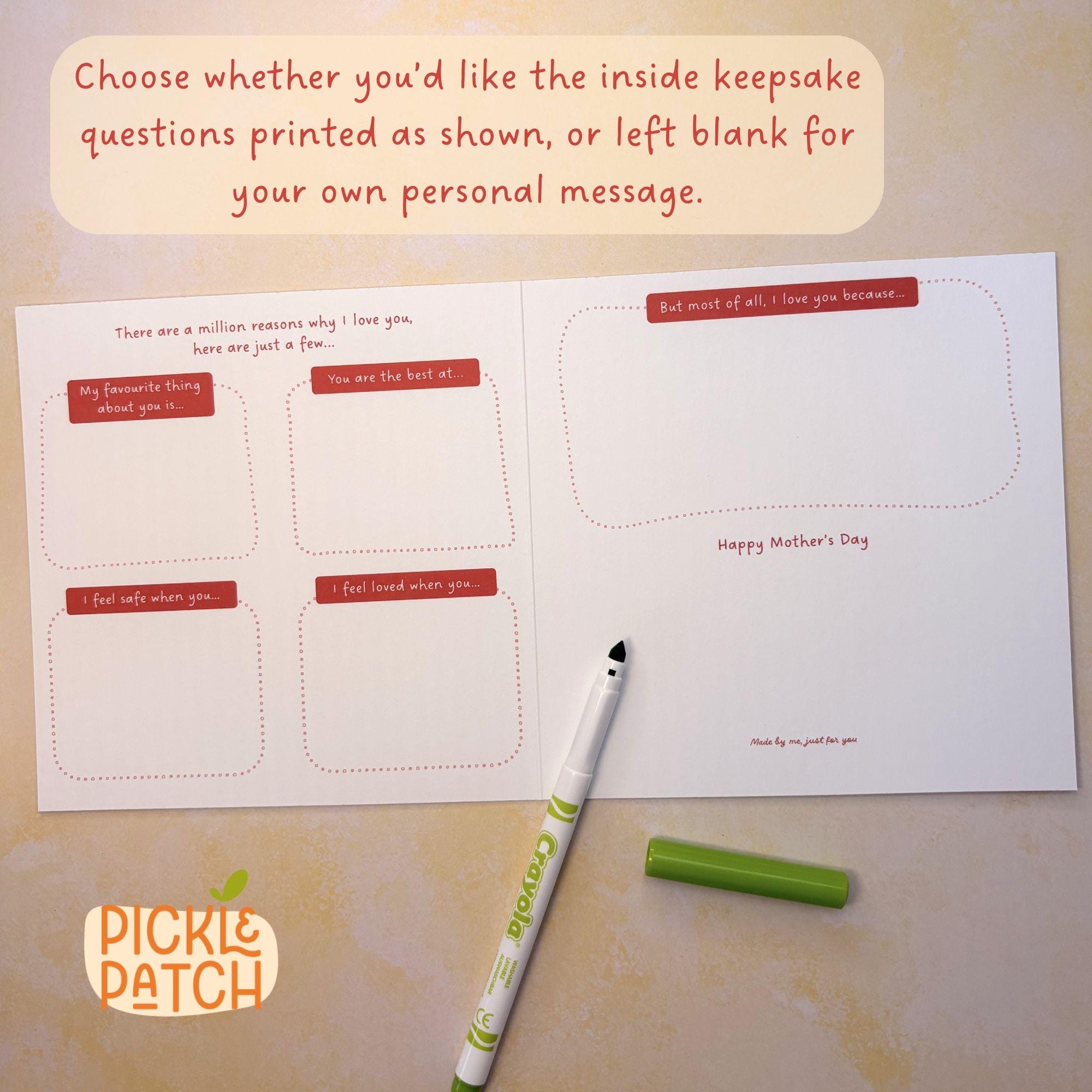 Personalised Mothers Day Card – Heartfelt Gift For Mum