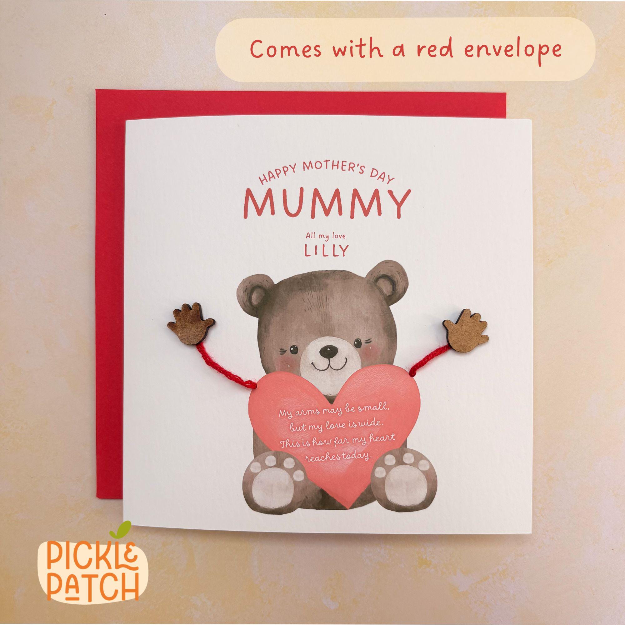 Personalised Mother’s Day Card – Customised With Child’s Arm Span