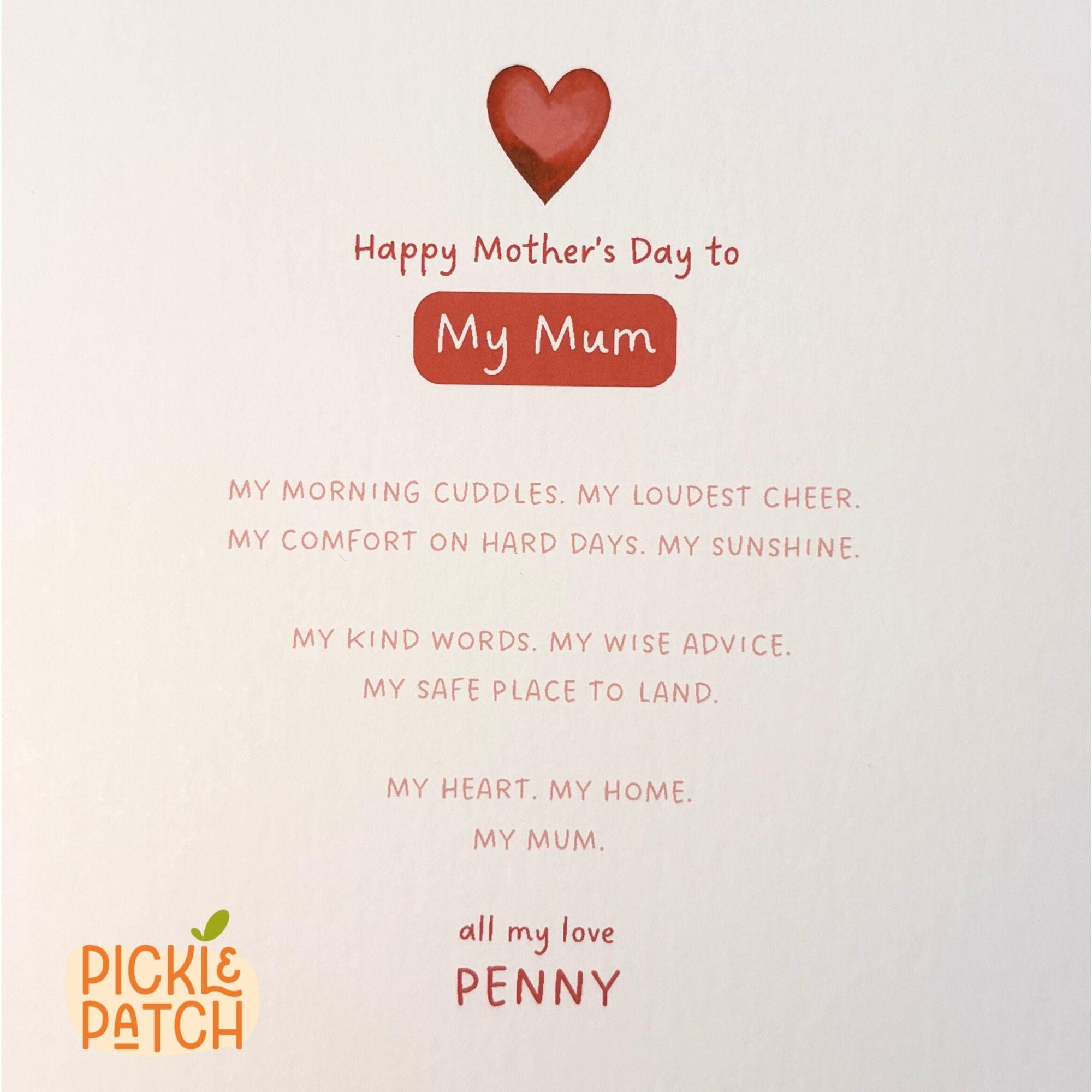 Personalised Mothers Day Card – Heartfelt Gift For Mum