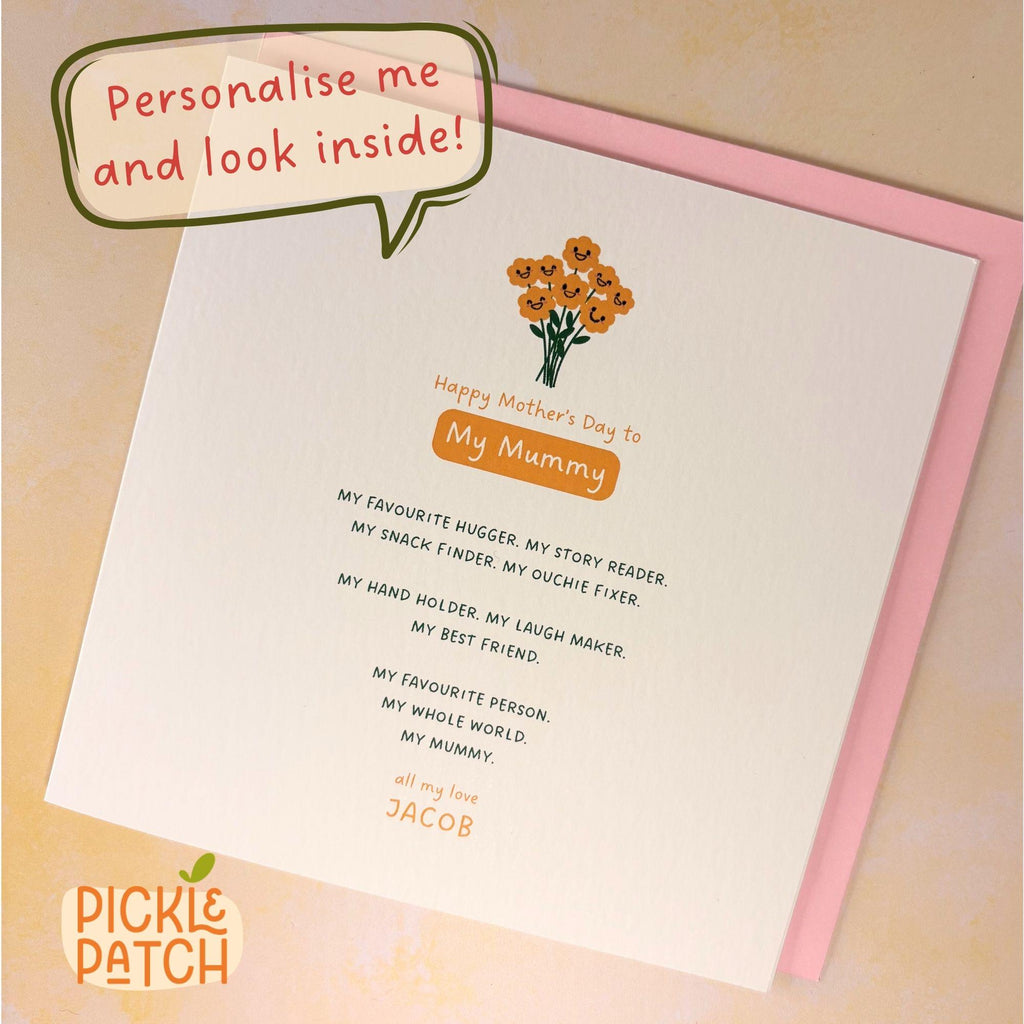 Personalised Mother's Day Card – Heartfelt Mummy Keepsake