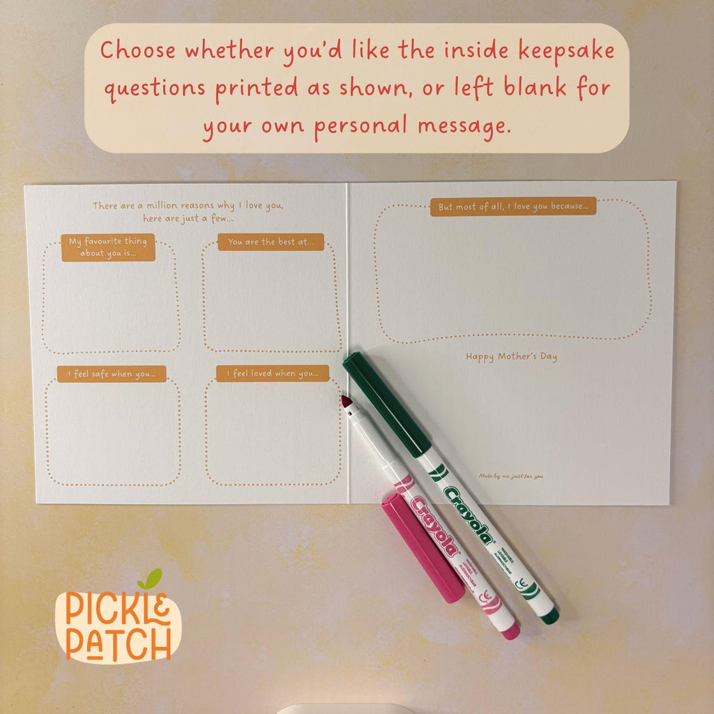 Personalised Mother's Day Card – Heartfelt Mummy Keepsake