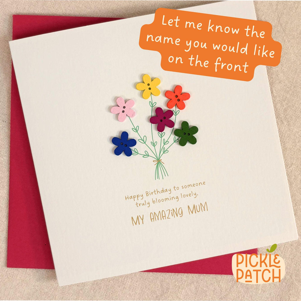 Personalised Floral Birthday Card for Her