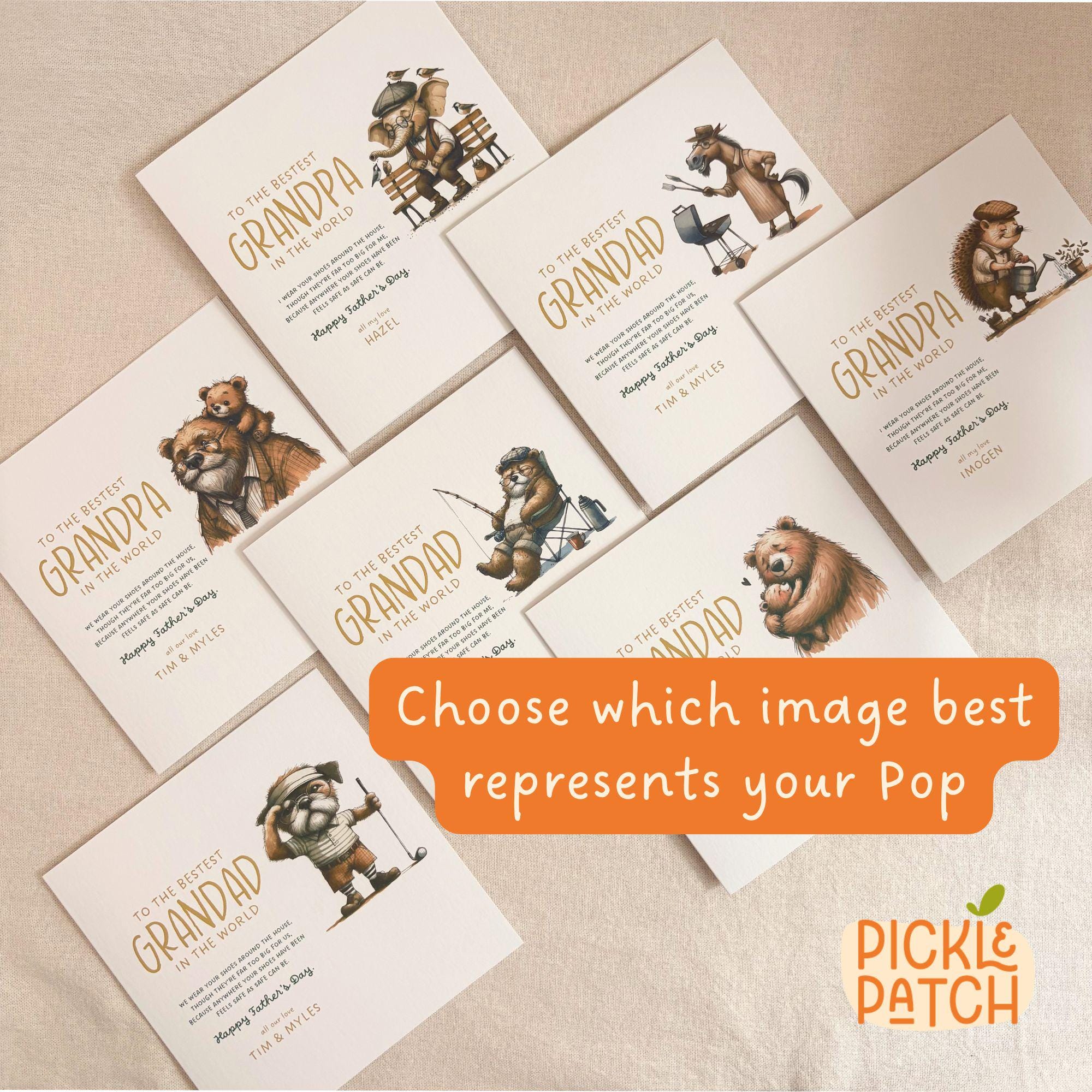 Father’s Day Card From Grandchildren | Personalised Gift For Grandpa | Grandad Keepsake From Kids