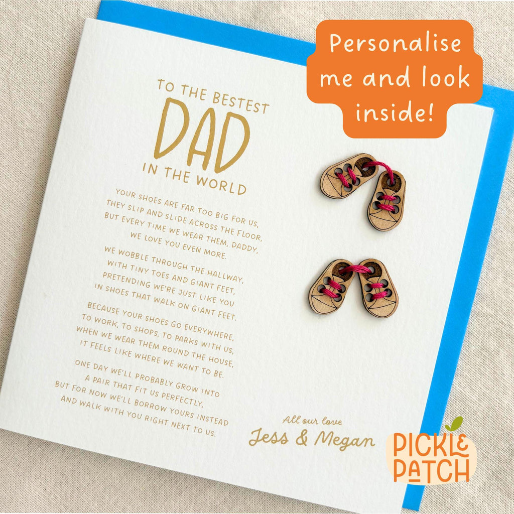 Handmade Father’s Day Keepsake | Personalised Card For Daddy | Poem For Dad