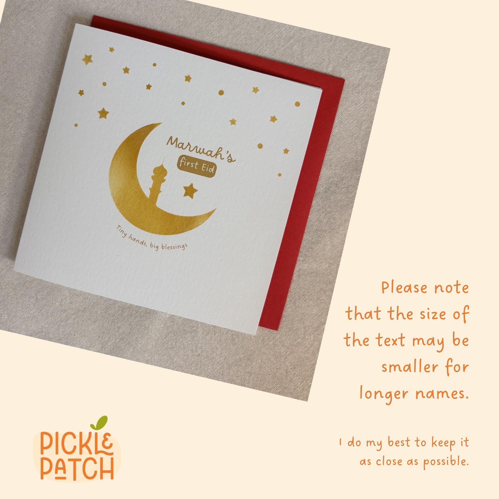 Baby's First Eid Mubarak Card and Keepsake