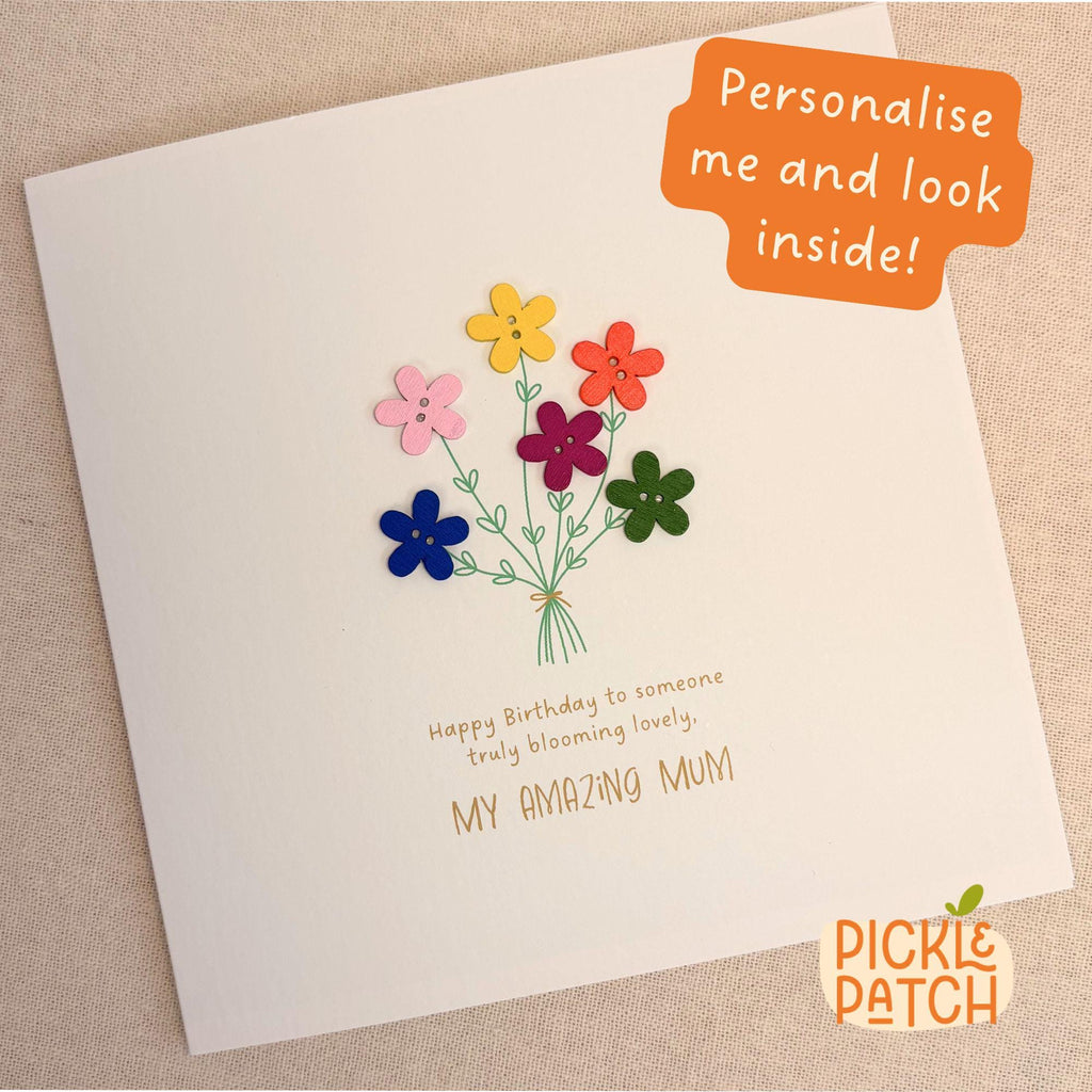 Personalised Floral Birthday Card for Her