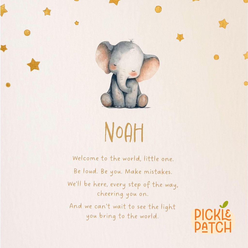 Personalised New Baby Keepsake Card